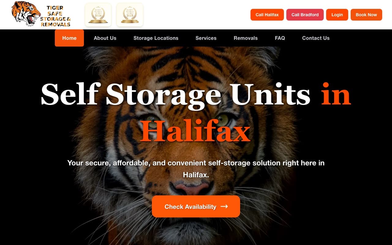 Halifax Safe Storage — real client website built by InstaWebsite